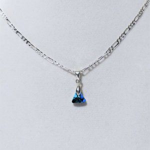 8MM TRIANGLE SWAROVSKI PENDANT S.S. NECKLACE